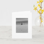 Beach Solitude, Leere Karte für Personalisierung (Gelbe Blume)