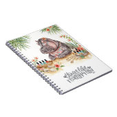 Beach Spa Hippo in Bikini Manicure Coastal Beauty Notizblock (Rechte Seite)