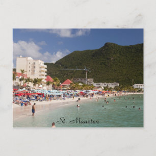 Beach St. Maarten, St. Maarten Postkarte