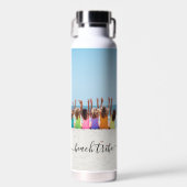 Beach Stamm Friends Vacation Bachelorette Foto Trinkflasche (Vorne)