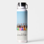 Beach Stamm Friends Vacation Bachelorette Foto Trinkflasche (Rückseite)