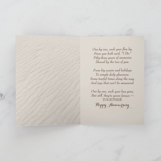 Beach Starfish 53. Jubiläum Karte (Innenseite)