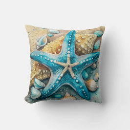 Beach Starfish and Crab Kissen
