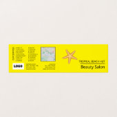 Beach Starfish, Beautician, Loyalty Card, Visitenkarten (Außenseite Aufgefaltet)