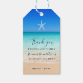 Beach Starfish Danke Gastgeschenk Hochzeit Geschenkanhänger (Vorderseite)