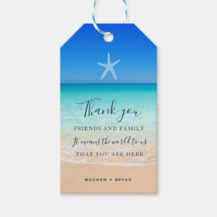 Beach Starfish Danke Gastgeschenk Hochzeit Geschenkanhänger