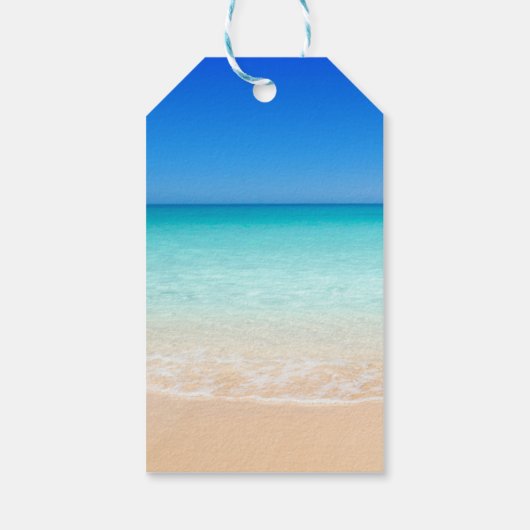 Beach Starfish Danke Gastgeschenk Hochzeit Geschenkanhänger (Rückseite)