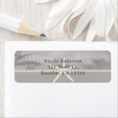 Beach Starfish Gray Chic Elegante Einladung (Insitu)