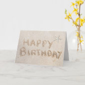 Beach Starfish Happy Birthday Karte (Gelbe Blume)