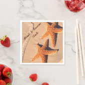 Beach Starfish Hochzeitspapier Napkins Serviette (Beispiel)