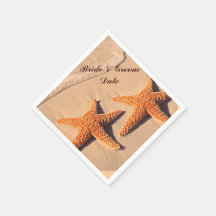 Beach Starfish Hochzeitspapier Napkins