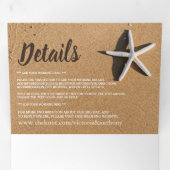 Beach Starfish Hochzeitssuite Dreifach Gefaltete Einladung (Innen Erste Seite)