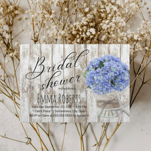 Beach Starfish Hydrangea Floral Jar Brautparty Einladung