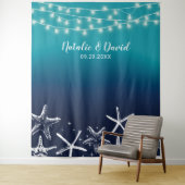 Beach Starfish Ocean Blue Summer Wedding Backdropp Wandteppich (Beispiel)