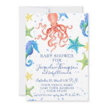 Beach Starfish Octopus Seepferd Boy Babydusche