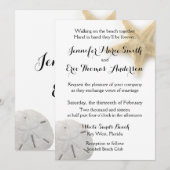Beach Starfish Sand Dollar Hochzeit Einladung (Vorne/Hinten)