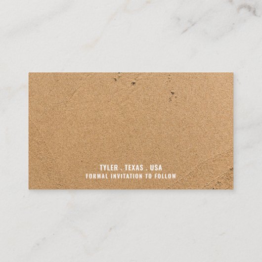 Beach Starfish, Save the Date Begleitkarte (Rückseite)