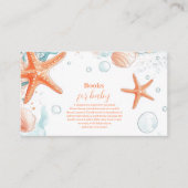 Beach Starfish & Seashells Elegante Bücher für Bab Begleitkarte (Vorderseite)