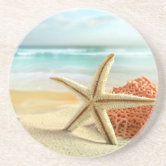 Beach Starfish Stone Untersetzer (Vorne)
