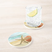 Beach Starfish Stone Untersetzer (Seite)