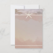 Beach Starfish Taupe Tan Chic Tischnummer Card (Rückseite)