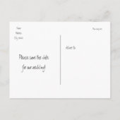 Beach Starfish Vintage Hochzeit Postkarte Rett Dat (Rückseite)