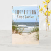 Beach Step-Oma Birthday Card Karte (Gelbe Blume)