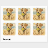 Beach Sticker Peggy der Jack Russell (Blatt)