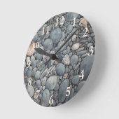 Beach Stones Shells Pebbles Rocks Painting Art Runde Wanduhr (Winkel)