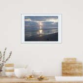 Beach Stormy Sunset Print Poster (Küche)