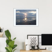 Beach Stormy Sunset Print Poster (Heimbüro)