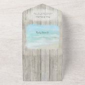 Beach String Lights Coastal Brautparty All In One Einladung (Außenbereich)