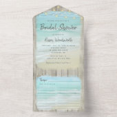 Beach String Lights Coastal Brautparty All In One Einladung (Innen Boden)