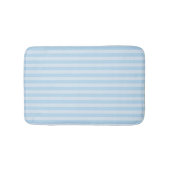 Beach Style Bath Mat Blue Stripes on Light Blue Badematte (Vorderseite)