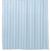 Beach Style Light Blue Striped Shower Curtain Duschvorhang (Vorderseite)