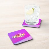 Beach Style Retro Vacay Mode  Getränkeuntersetzer (Rechte Seite)