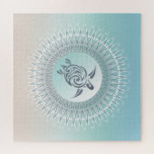 Beach Style Turtle und Mandala Puzzle (Horizontal)