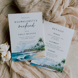 Beach Summer Bachelorette Wochenende Einladung