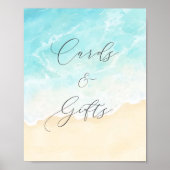 Beach Summer Brautparty Karten und Geschenke Poster (Vorne)