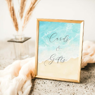 Beach Summer Brautparty Karten und Geschenke Poster