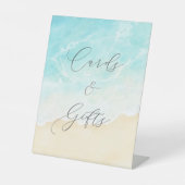 Beach Summer Brautparty Karten und Geschenke Sockelschild (Vorderseite)