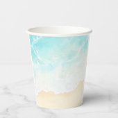 Beach Summer Brautparty Pappbecher (Rückseite)