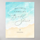 Beach Summer Brautparty Willkommen Poster (Vorne)
