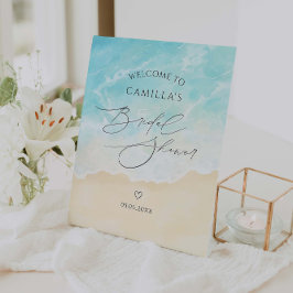 Beach Summer Brautparty Willkommen Sockelschild