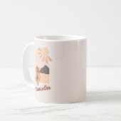 Beach Summer Chill Beige Individuelle Name Tasse (Vorderseite Links)