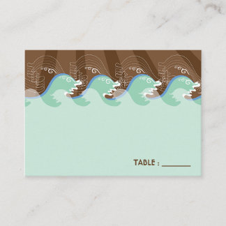 Beach Summer Cool Waves Brown Sun Platzkarte