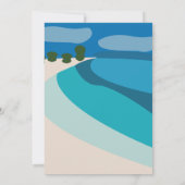 Beach Summer Destination Wedding Einladung (Rückseite)