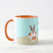 Beach Summer Dogs Blue Orange Tasse (Links)