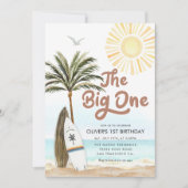 Beach Summer Gender Neutral 1. Geburtstag Einladung (Vorderseite)