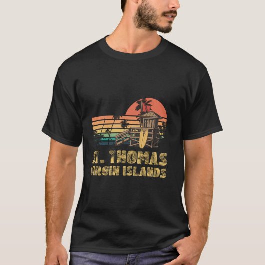 Beach Summer Jungfrau Islands St Thomas Family Vac T-Shirt (Vorderseite)